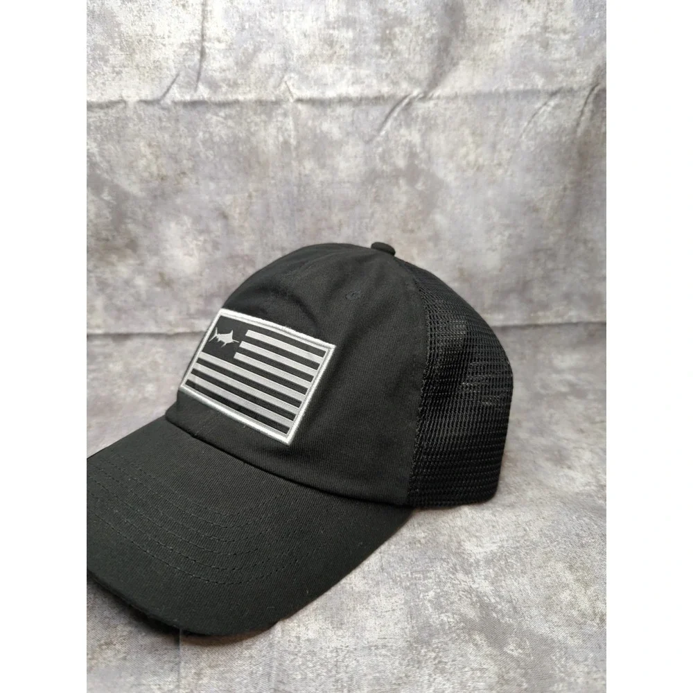 Columbia PFG Trucker Hat Unisex Snapback Low Crown Blackout Flag CU3234-010